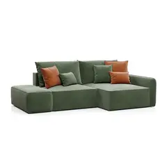 ПОРТЛЕНД Диван угловой с банкеткой зеленый