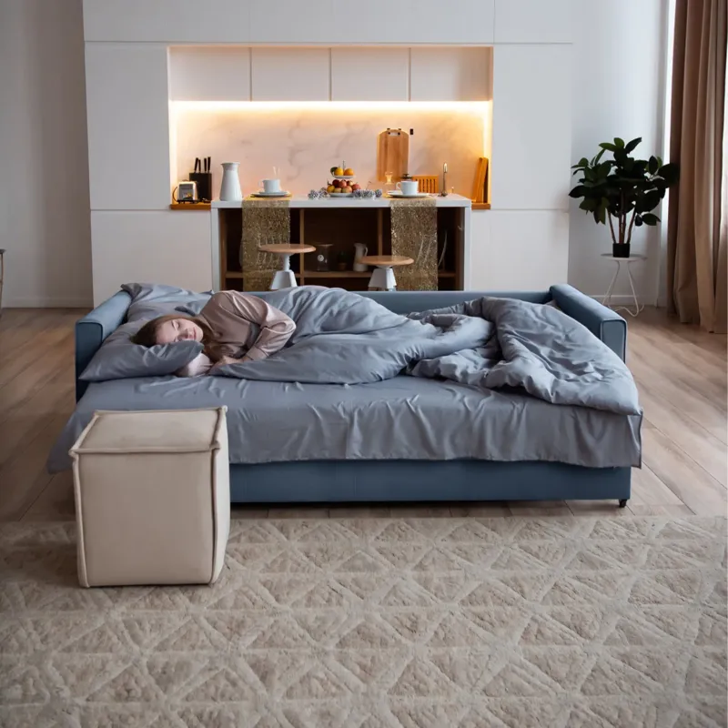 РИМИНИ Диван прямой синий РИМИНИ Диван прямой синий