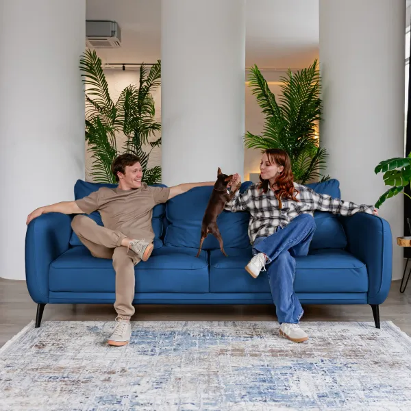 СЧАСТЛИВЫЙ ДЕНЬ Диван прямой, синий