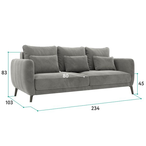 СЧАСТЛИВЫЙ ДЕНЬ Диван прямой, темно-оливковый