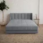 ВЕНЕЦИЯ Складная кровать светло-серая, 185