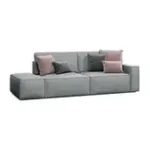 КОРСО Диван прямой с банкеткой, серый