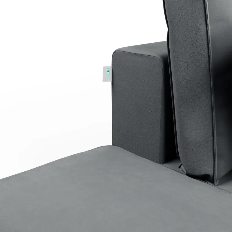 КОРСО Диван угловой с банкеткой, серый