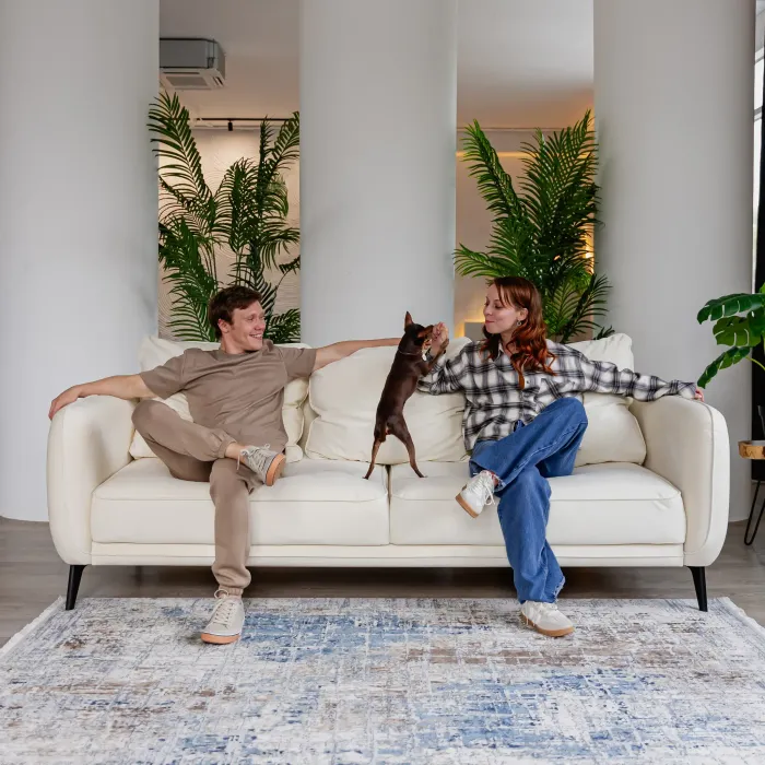 СЧАСТЛИВЫЙ ДЕНЬ Диван прямой, молочный