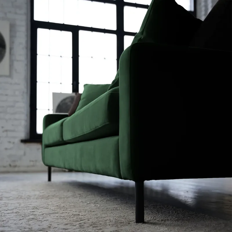 Хорошее настроение Диван прямой, лиственно-зеленый