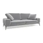 Солнечное побережье Диван прямой, галечный серый