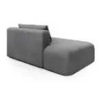 НОВЫЕ ЭМОЦИИ МИНИ Диван прямой, серый, банкетка слева