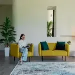 РИО Кресло тканевое горчичное