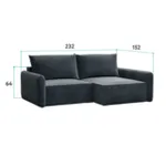 ПОРТЛЕНД Диван угловой синий