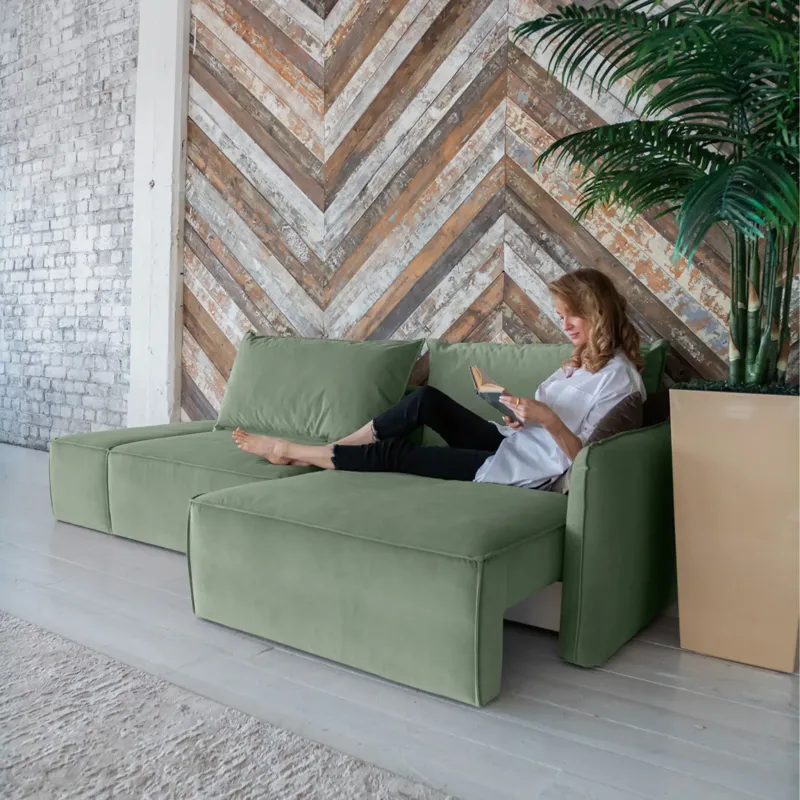 ПОРТЛЕНД Диван прямой с банкеткой зеленый ПОРТЛЕНД Диван прямой с банкеткой зеленый