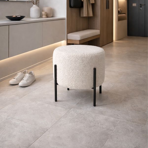 Маленькая радость Пуф круглый на ножках, белый