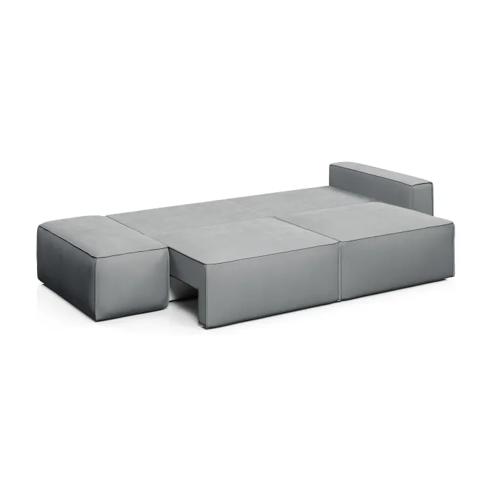 КОРСО Диван прямой с банкеткой, серый