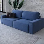 КОРСО 3.0 Диван прямой, Vertical Серо-синий