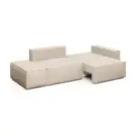 КОРСО Диван прямой с банкеткой, серо-бежевый