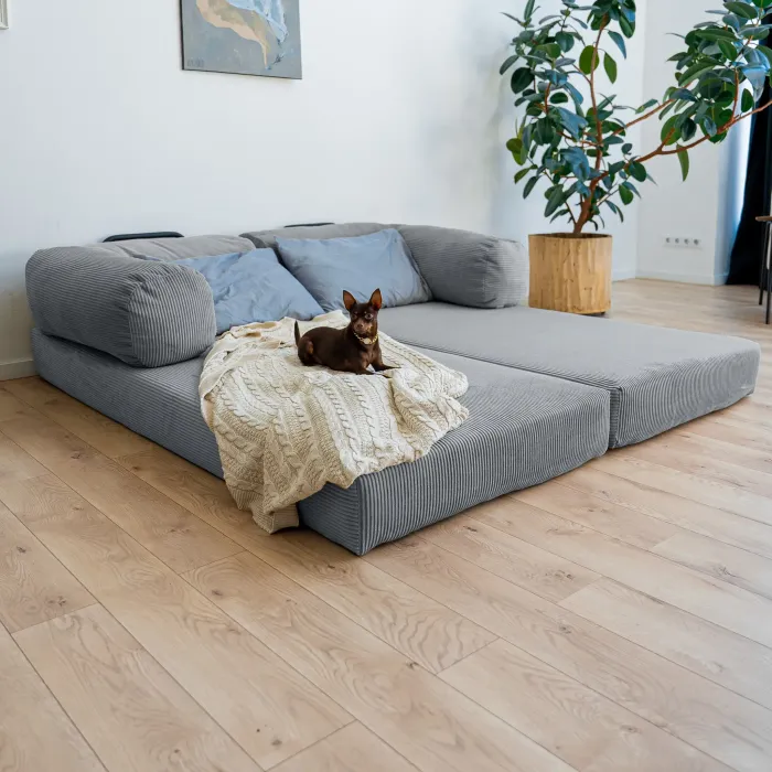 ПОЛЕЗНАЯ ПРИВЫЧКА Диван прямой, серый