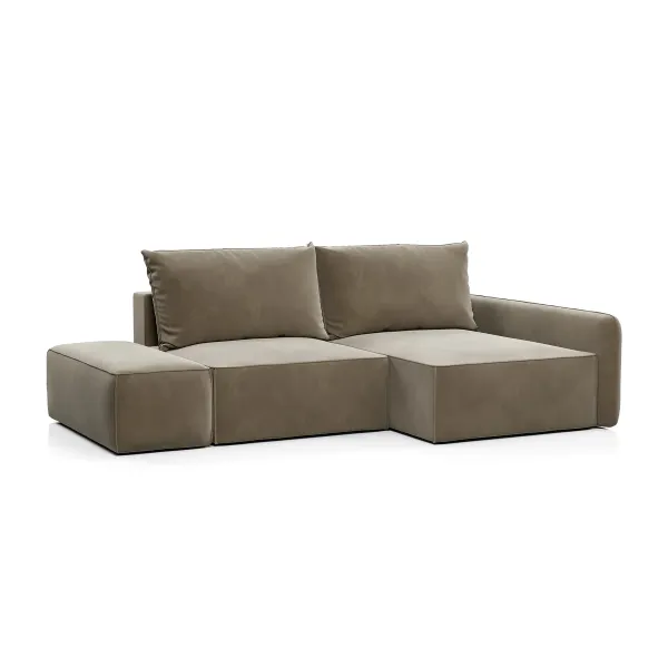 ПОРТЛЕНД Диван угловой с банкеткой бежевый