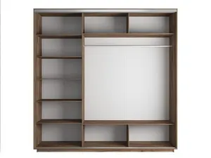 Экспенс Шкаф-купе трехдверный с зеркалом, 180х220х60, Золотистый