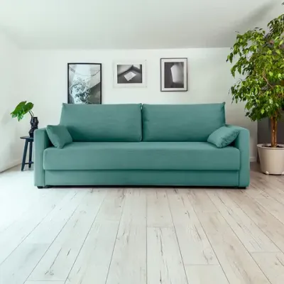 РИМИНИ Диван прямой Cilium изумруный