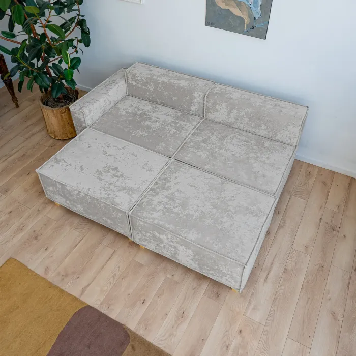 РАЙСКИЙ УГОЛОК Диван угловой серый, с Crash-эффектом