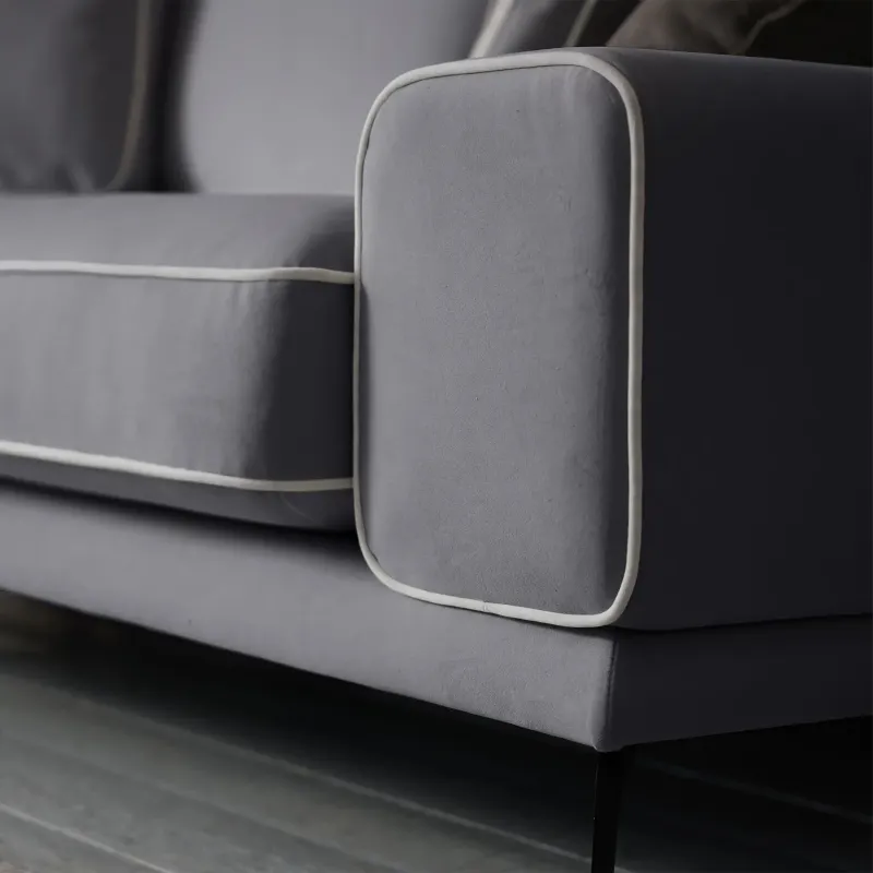 Солнечное побережье Диван прямой, галечный серый