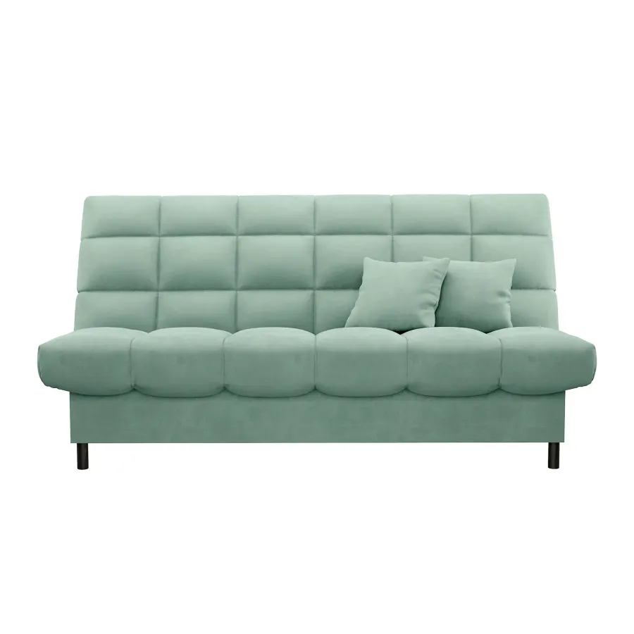 ЮТА Диван прямой мятный ППУ, с черными ножками