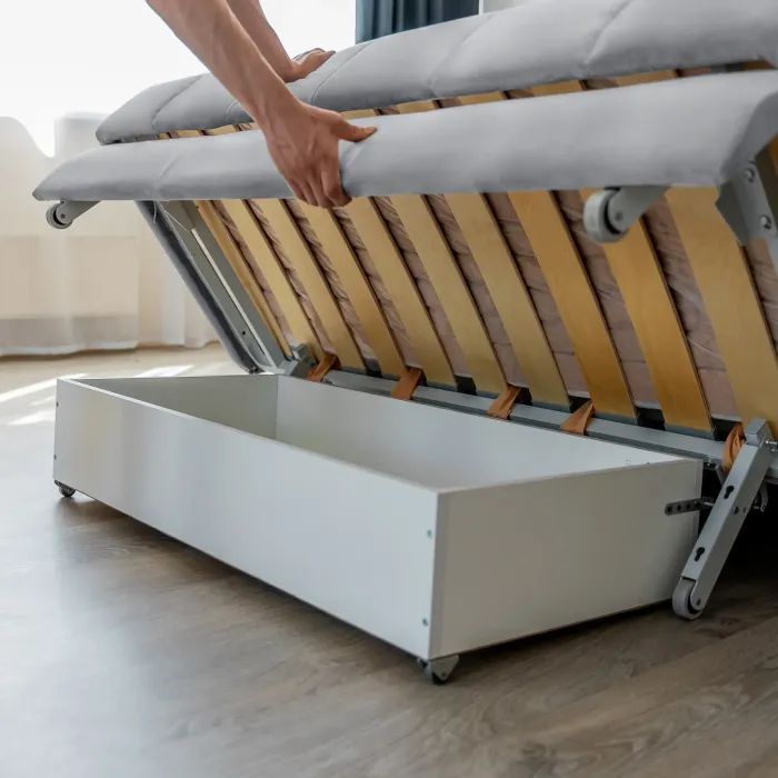 РИЧМОНД Складная кровать светло-серая, 185