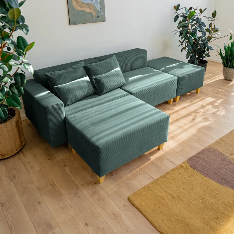 РАЙСКИЙ УГОЛОК Диван угловой изумрудный