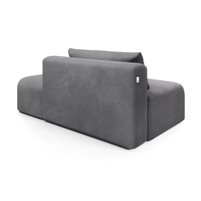 НОВЫЕ ЭМОЦИИ МИНИ Диван прямой, серый, банкетка справа