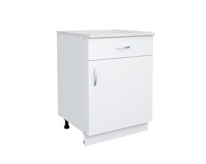 Шкаф Альфа напольный белый, 1 ящик, 60 см.