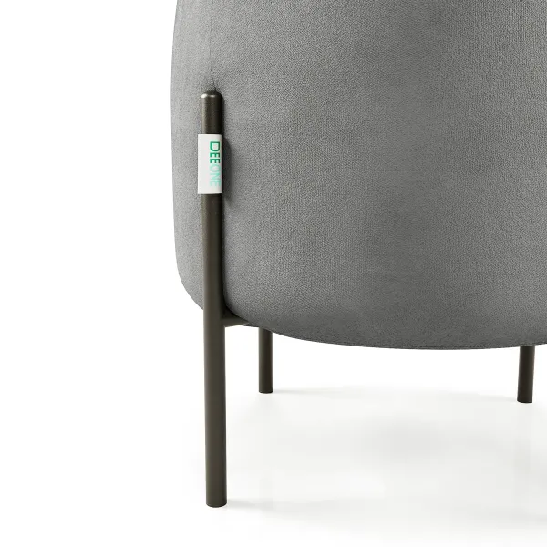 Маленькая радость Пуф круглый на ножках, светло-серый