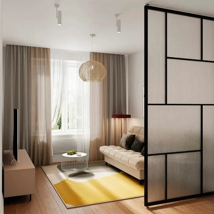 ЮТА Диван прямой бежевый ППУ , с черными ножками