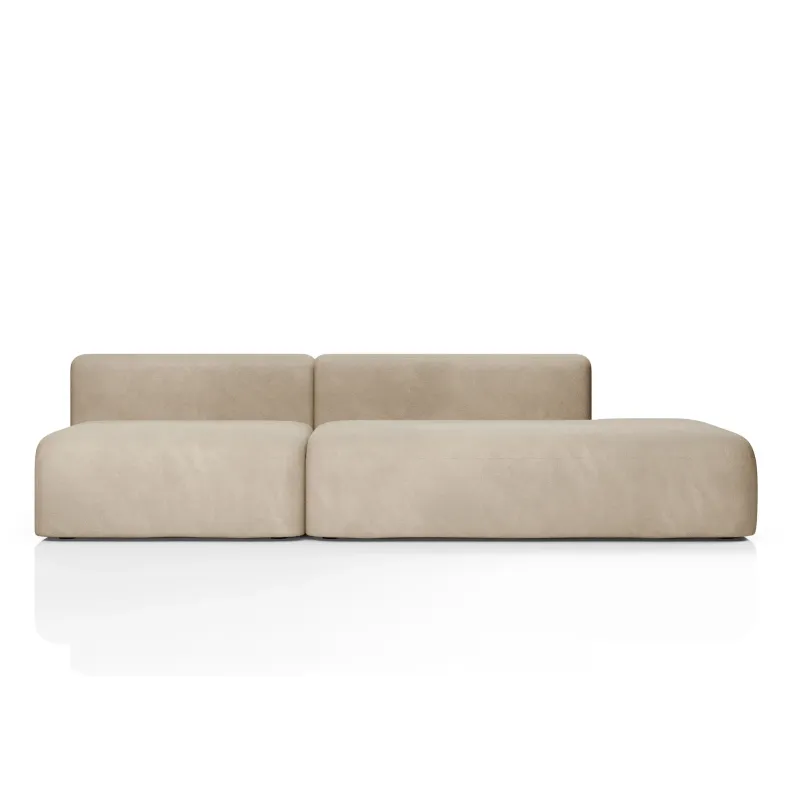 НОВЫЕ ЭМОЦИИ Диван прямой, латте, банкетка справа