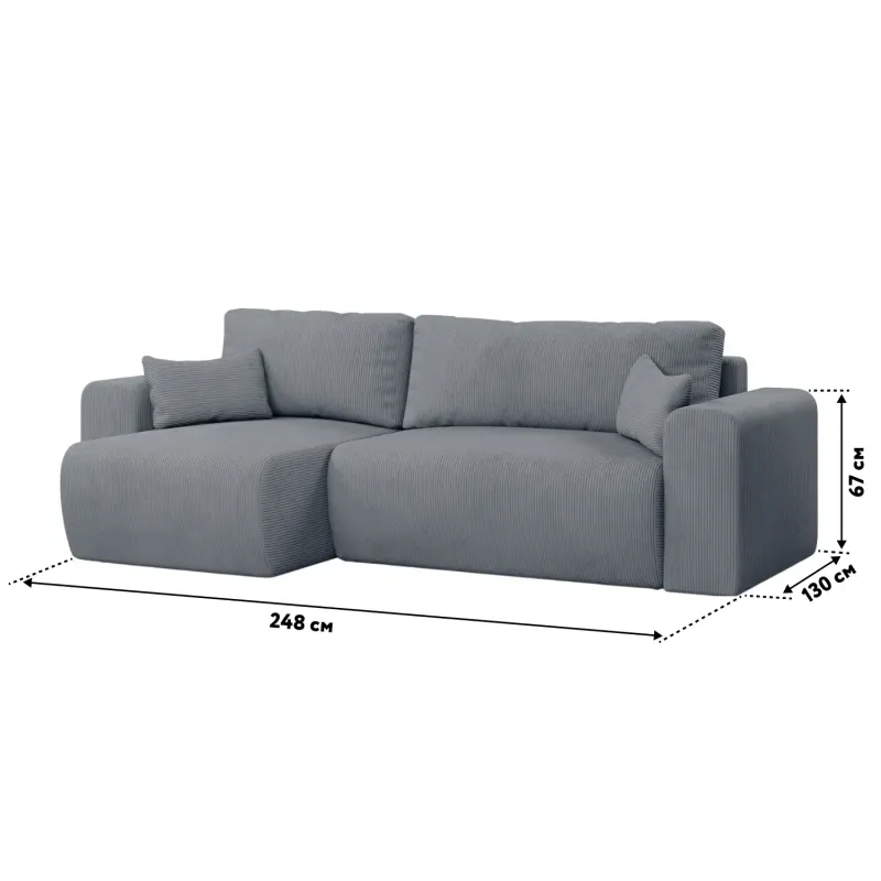 ДОЛГОЖДАННЫЙ ОТПУСК Диван угловой, графитовый ДОЛГОЖДАННЫЙ ОТПУСК Диван угловой, графитовый