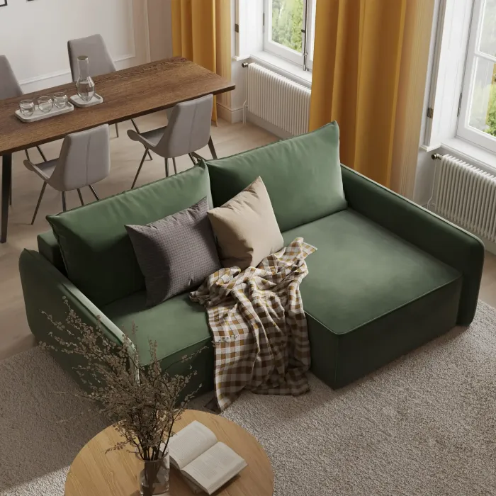 ПОРТЛЕНД Диван угловой зеленый