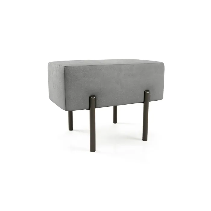 Маленькая радость Пуф прямоугольный на ножках, светло-серый
