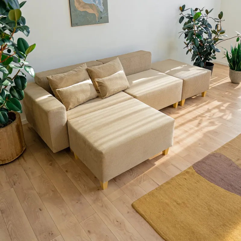 РАЙСКИЙ УГОЛОК Диван угловой бежевый