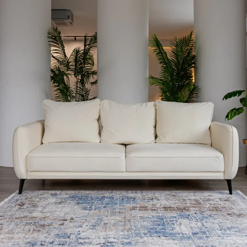 СЧАСТЛИВЫЙ ДЕНЬ Диван прямой, молочный СЧАСТЛИВЫЙ ДЕНЬ Диван прямой, молочный