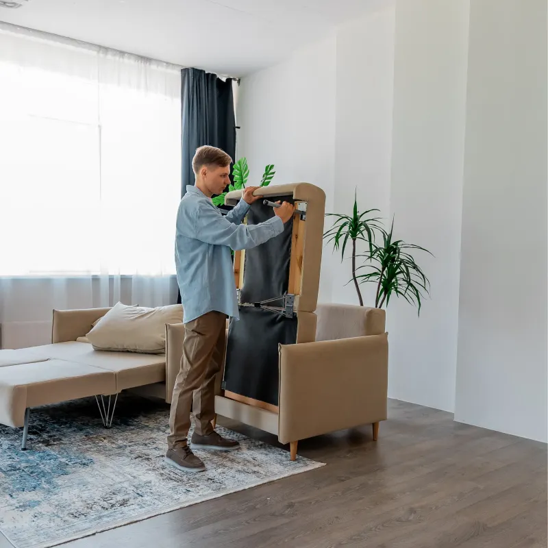 ЛУЧШИЙ ДРУГ Кресло-кровать бежевое