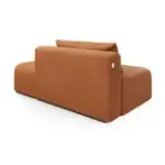 НОВЫЕ ЭМОЦИИ МИНИ Диван прямой, терракотовый, банкетка справа