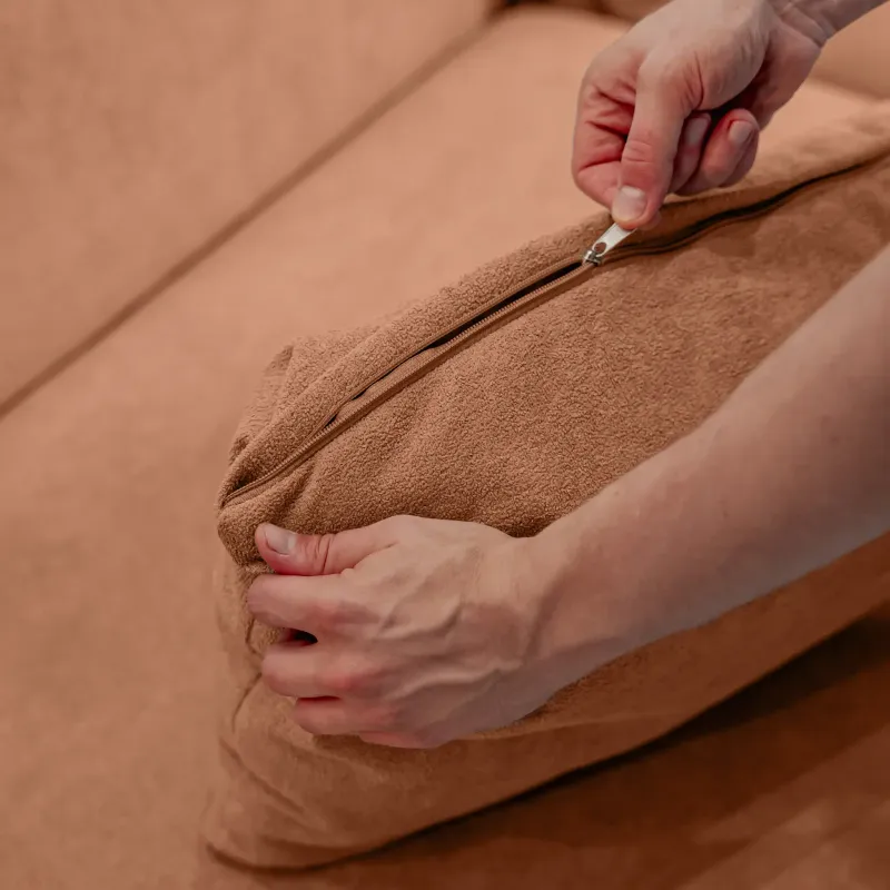 НОВЫЕ ЭМОЦИИ Диван прямой, терракотовый, банкетка слева