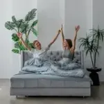 РИЧМОНД Складная кровать светло-серая, 160