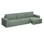 КОРСО XL Диван тканевый прямой темно-зеленый