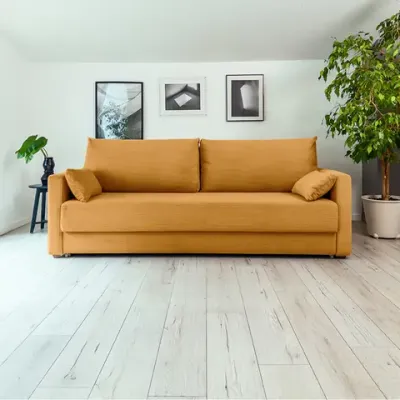 РИМИНИ Диван прямой Cilium горчичный