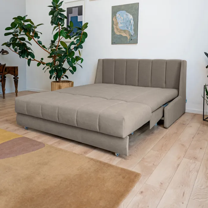 ВЕНЕЦИЯ Складная кровать серо-бежевая, 200