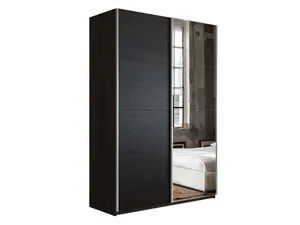 Прайм Шкаф-купе двухдверный с зеркалом, 140х230, Коричневый