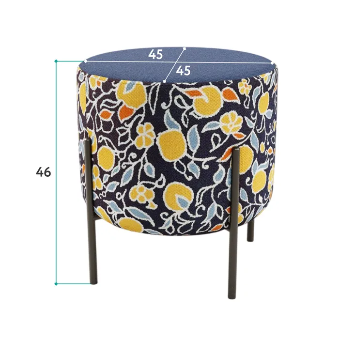 Маленькая радость Пуф круглый на ножках, синий Fiori