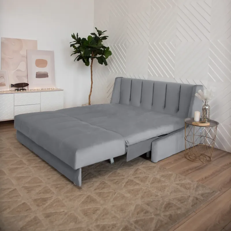 ВЕНЕЦИЯ Складная кровать светло-серая, 145