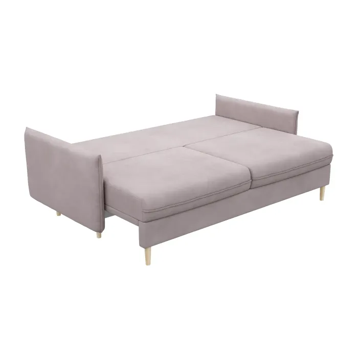 СКАНДИ Диван тканевый прямой розовый