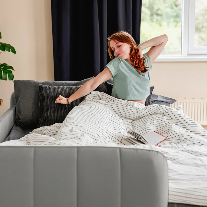 СЧАСТЛИВЫЙ ДЕНЬ Диван прямой, серый СЧАСТЛИВЫЙ ДЕНЬ Диван прямой, серый