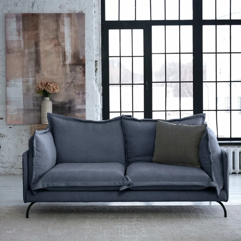 Облако комфорта Диван прямой, серо-синий